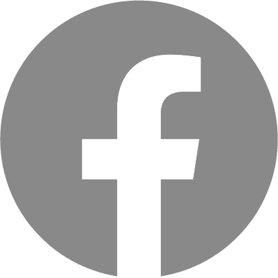Grey circular facebook logo