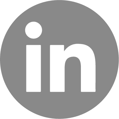 Grey circular linkedin logo